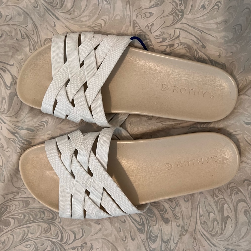 Rothys Sandals, white 7.5